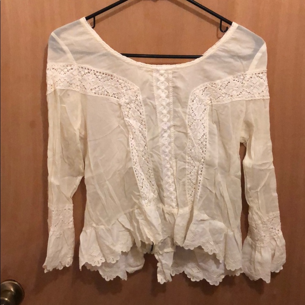 Free People Boho sheer top.